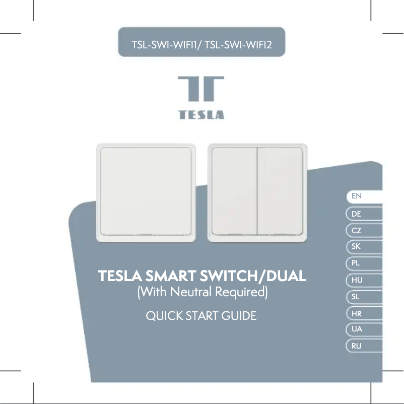 Página 1 del manual Manual de usuario Tesla Smart Switch Dual