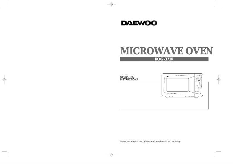 Image de la première page du manuel de l'appareil KOG-371R