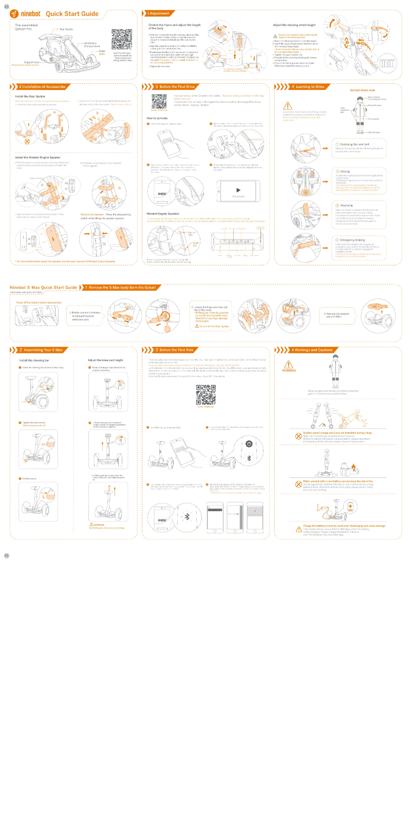 Image de la première page du manuel de l'appareil Ninebot Gokart Pro