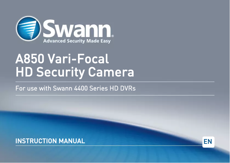 Page n°1 - Manuel utilisateur Swann PRO-A850V