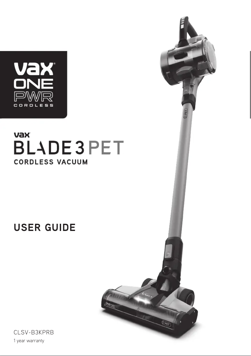 Página 1 del manual Manual de usuario Vax ONEPWR Blade 3 CLSV-B3BS