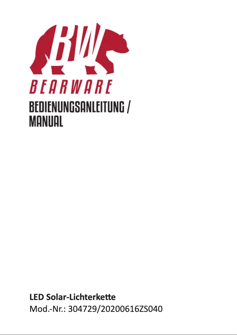 Page 1 de la notice Manuel utilisateur Bearware 304729