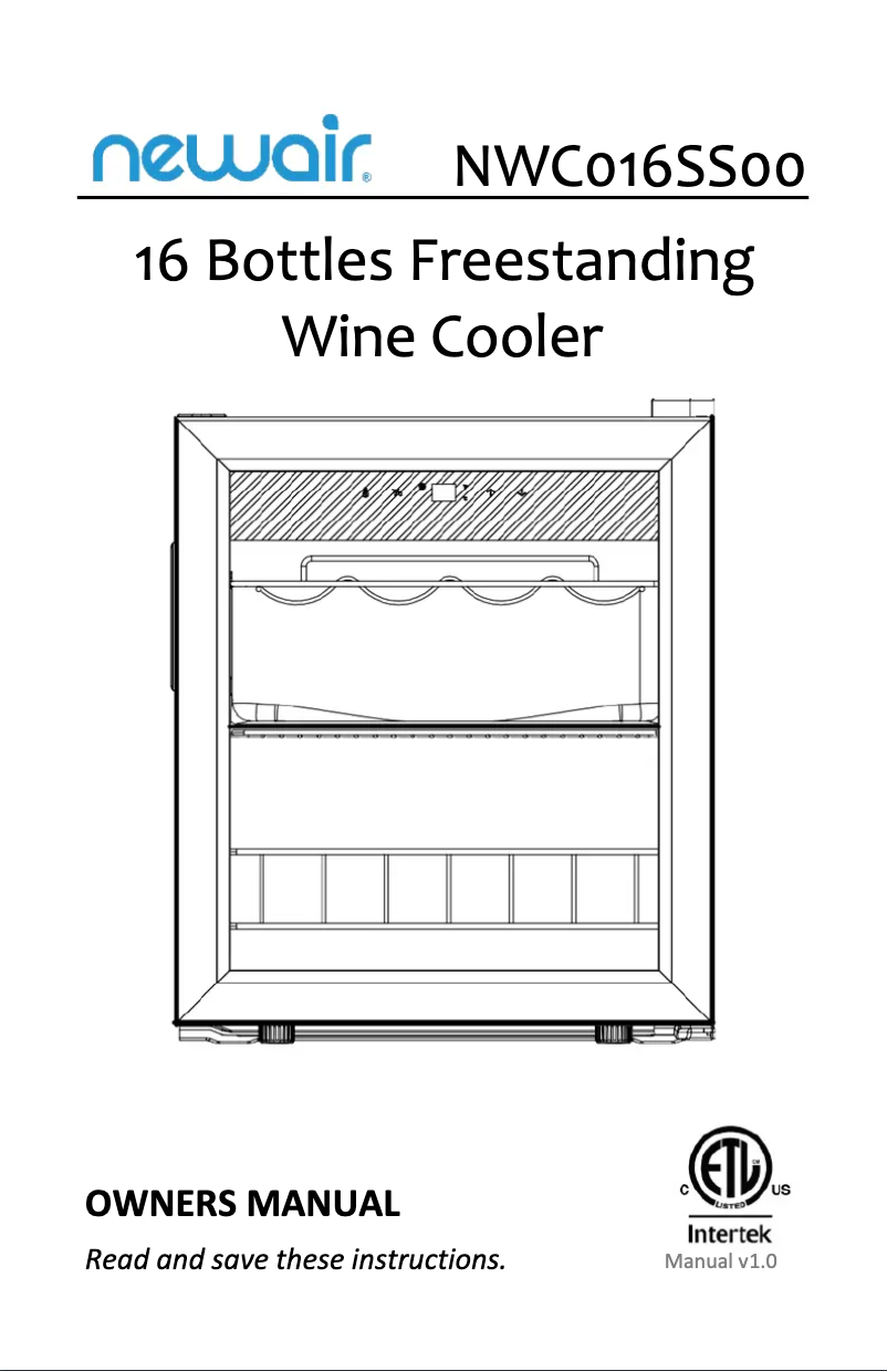 Page 1 de la notice Manuel utilisateur NewAir NWC016SS00