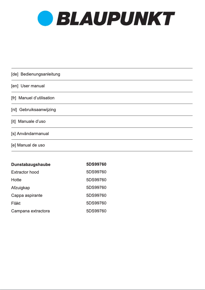 Page 1 de la notice Mode d'emploi Blaupunkt 5DS 99760