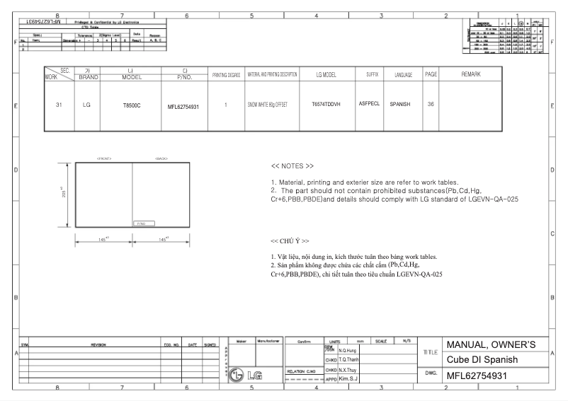 Image de la première page du manuel de l'appareil T8500C