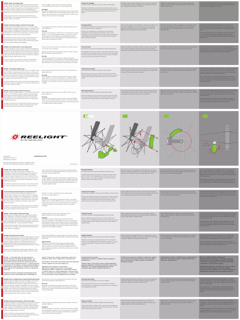Page 1 de la notice Manuel utilisateur Reelight RE-00101