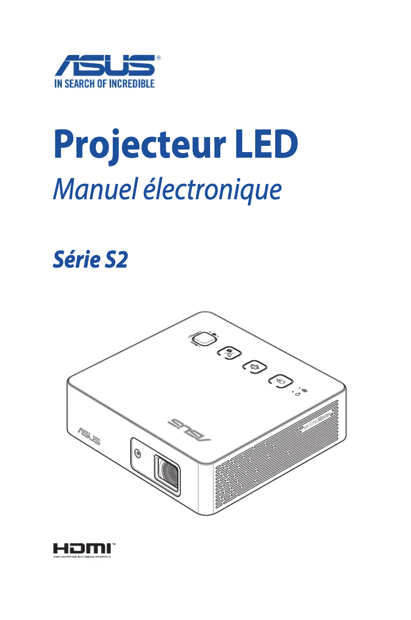 Page n°1 - Manuel utilisateur Asus ZenBeam S2