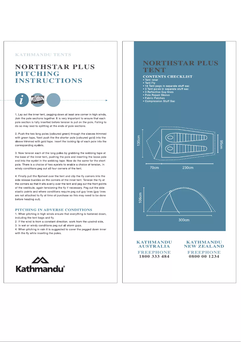 Image de la première page du manuel de l'appareil North Star v3