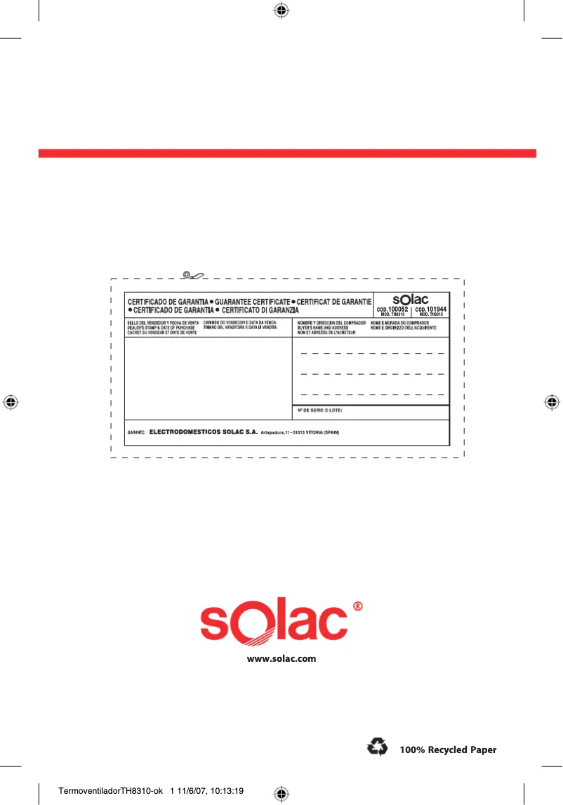 Image de la première page du manuel de l'appareil KDFX 6033