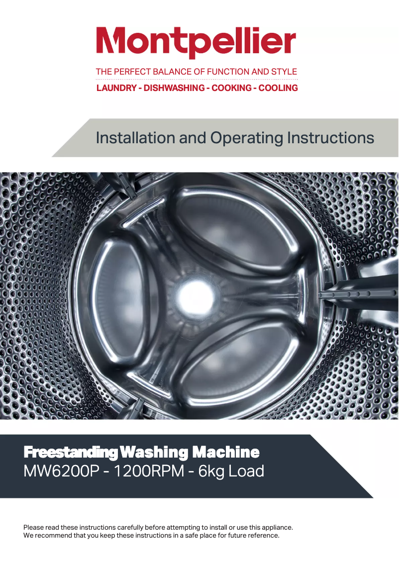 Page 1 de la notice Manuel utilisateur Montpellier MW6200P