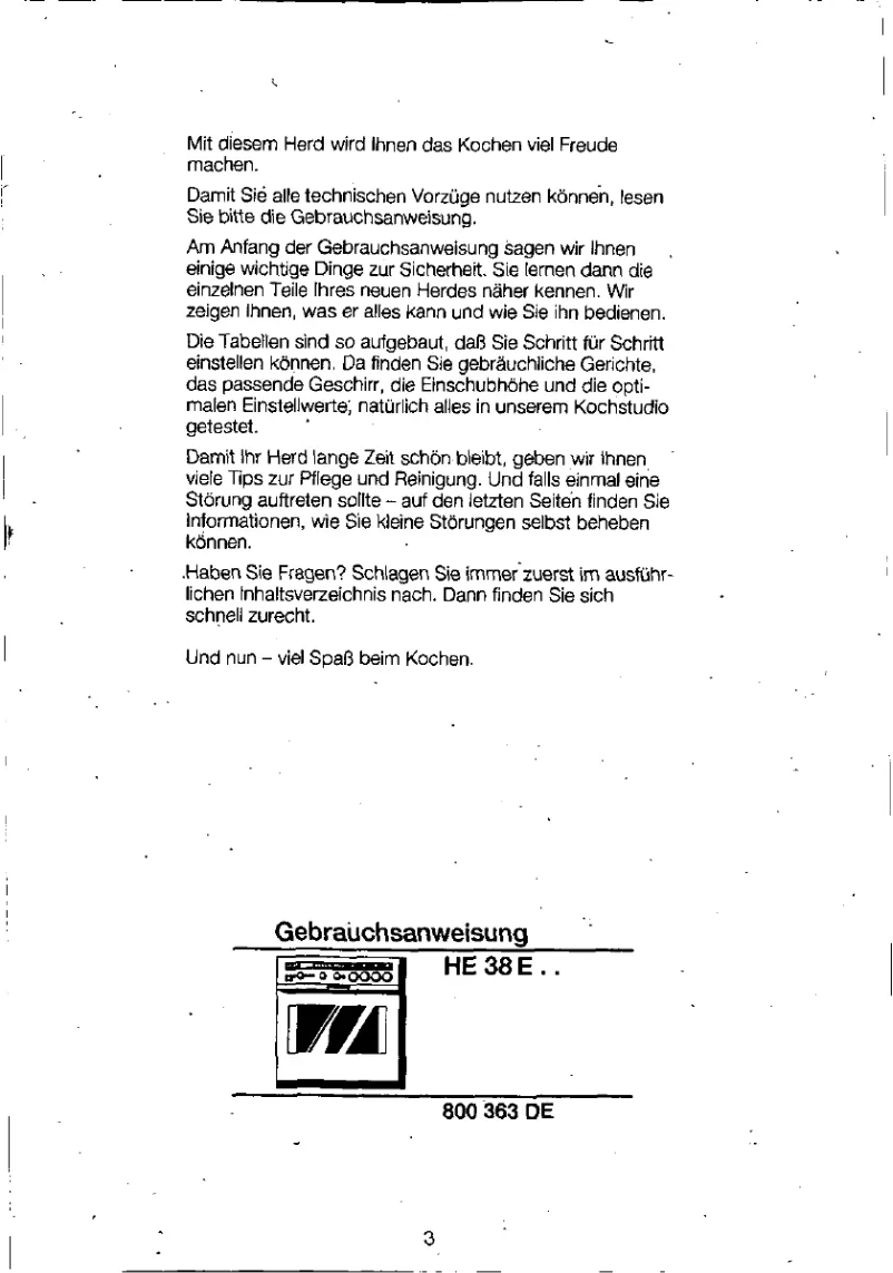 Page n°1 - Manuel utilisateur Siemens HE38E64