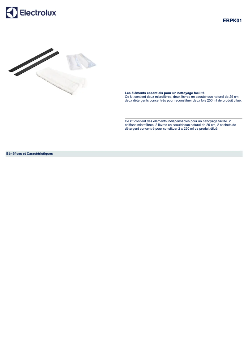 Image de la première page du manuel de l'appareil EBPK01