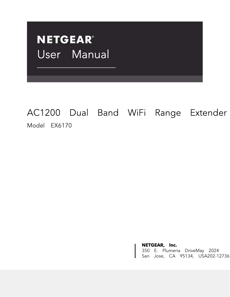 Page n°1 - Manuel utilisateur Netgear EX6170