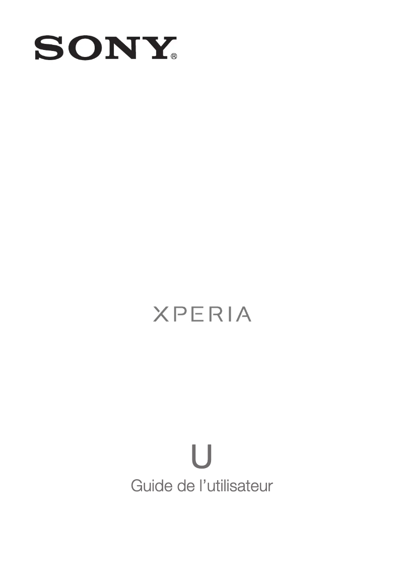 Page n°1 - Manuel utilisateur Sony Ericsson Xperia U