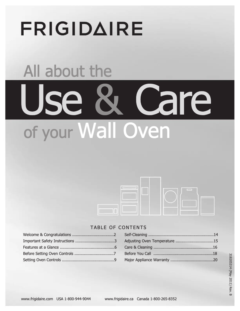 Page 1 de la notice Manuel utilisateur Frigidaire FFEW2725LS