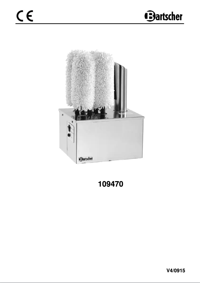 Page 1 de la notice Manuel utilisateur Bartscher 109470