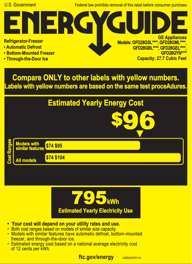 Image de la première page du manuel de l'appareil GFD28GSLSS