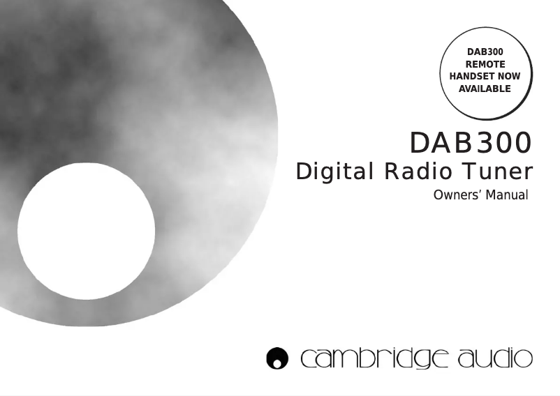 Page 1 de la notice Manuel utilisateur Cambridge DAB300