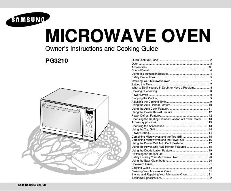 Página 1 del manual Manual de usuario Samsung PG3210