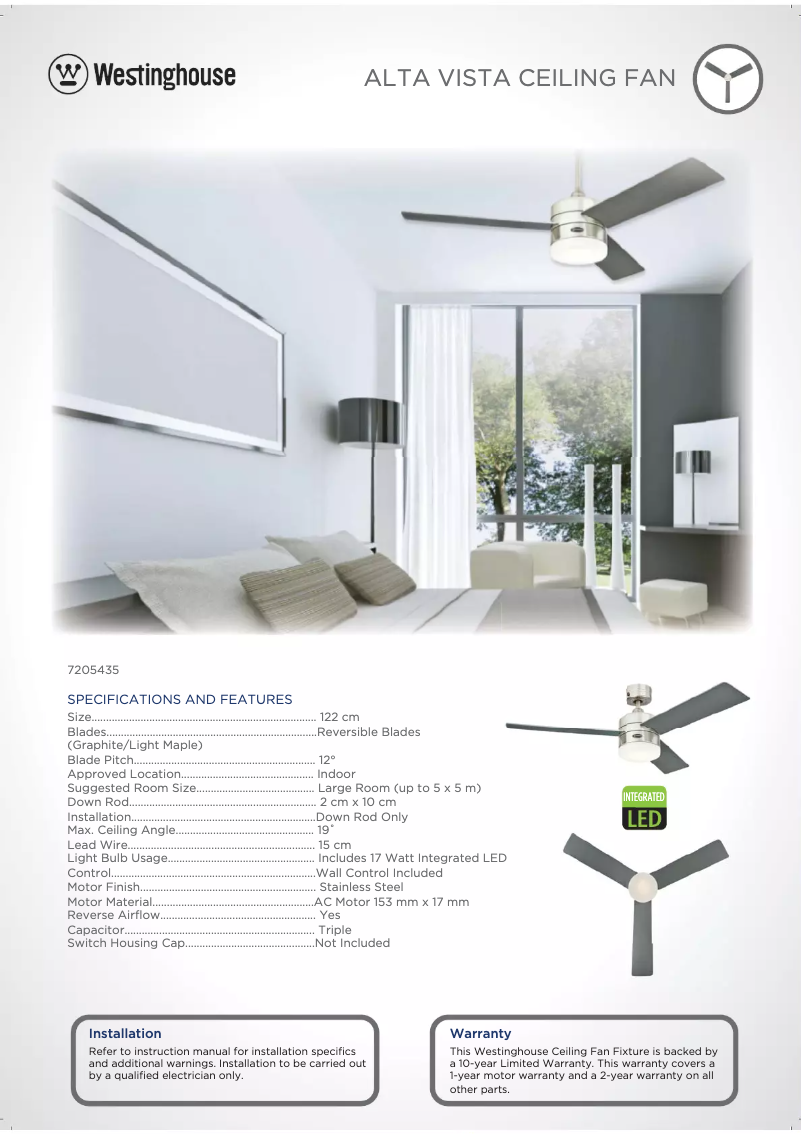 First page image of the manual for 7205435