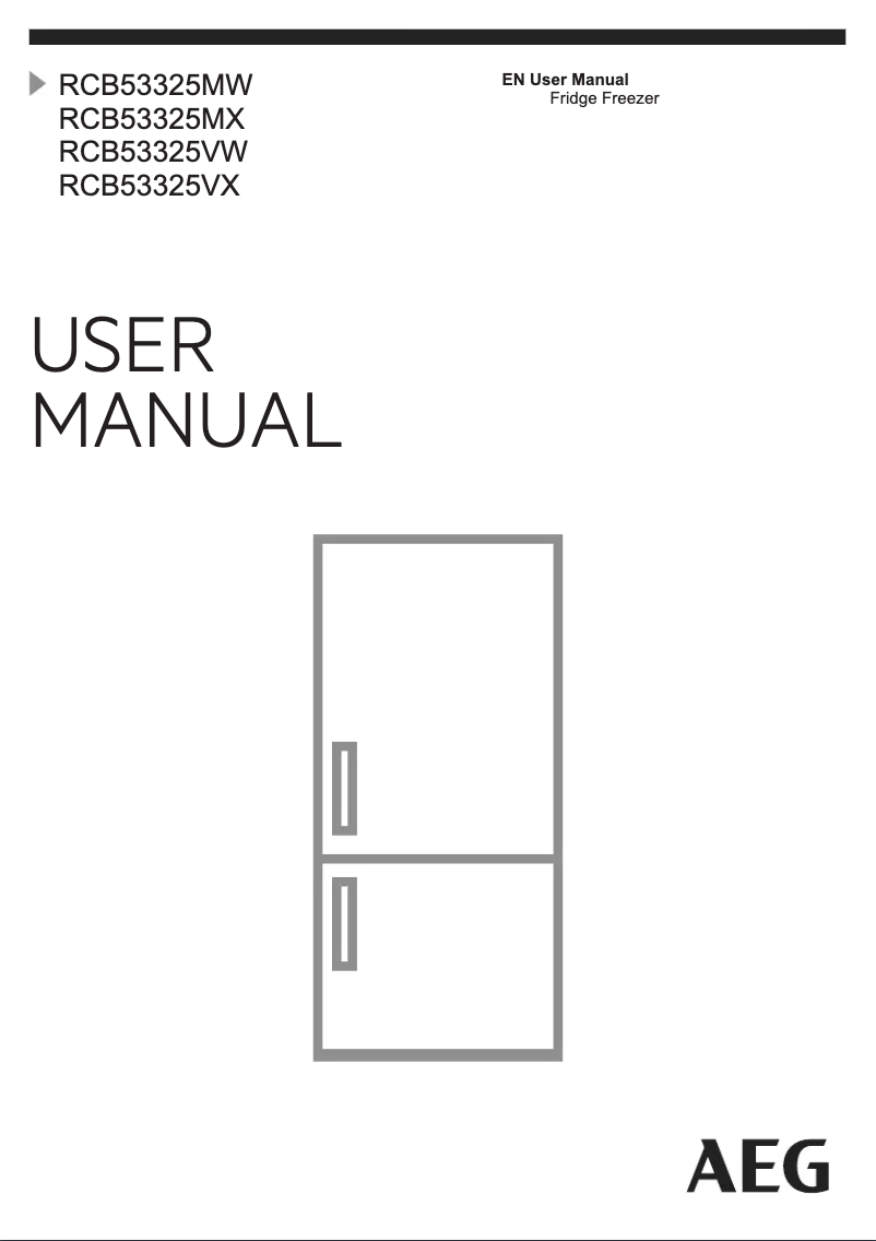 Page 1 de la notice Manuel utilisateur AEG RCB53325VX