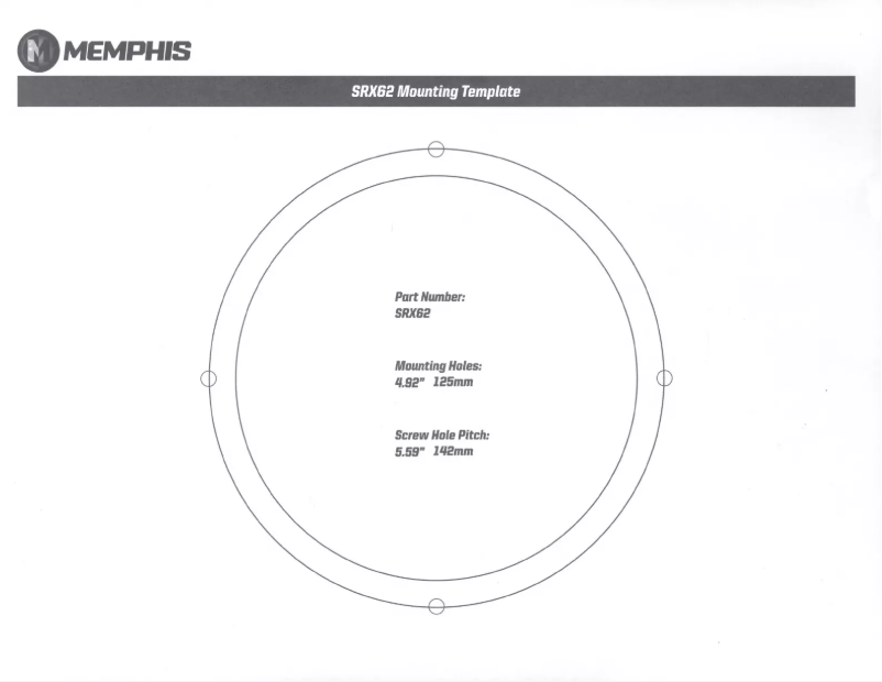 Page 1 de la notice Manuel utilisateur Memphis Audio SRX62