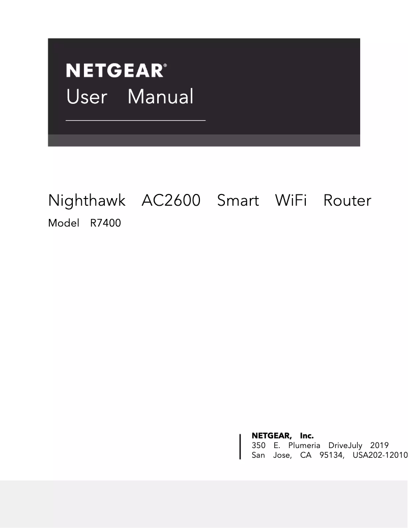 Page 1 de la notice Manuel utilisateur Netgear Nighthawk R7400