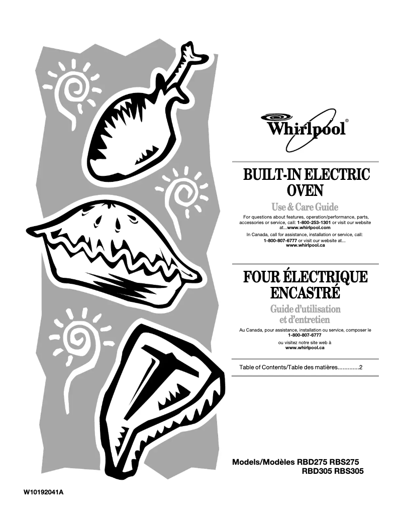 Page 1 de la notice Manuel utilisateur Whirlpool RBD275PVS