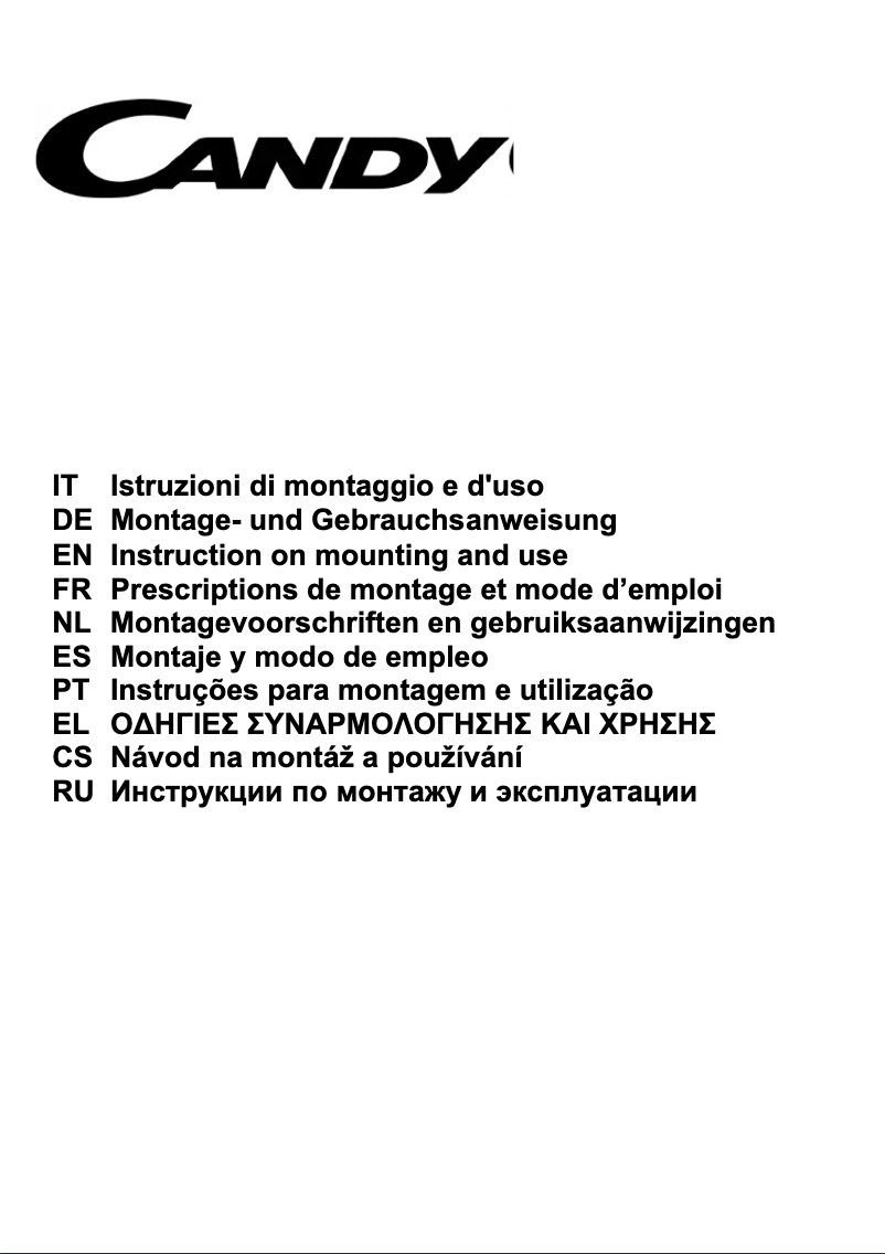 Page 1 de la notice Manuel utilisateur Candy CFT636W
