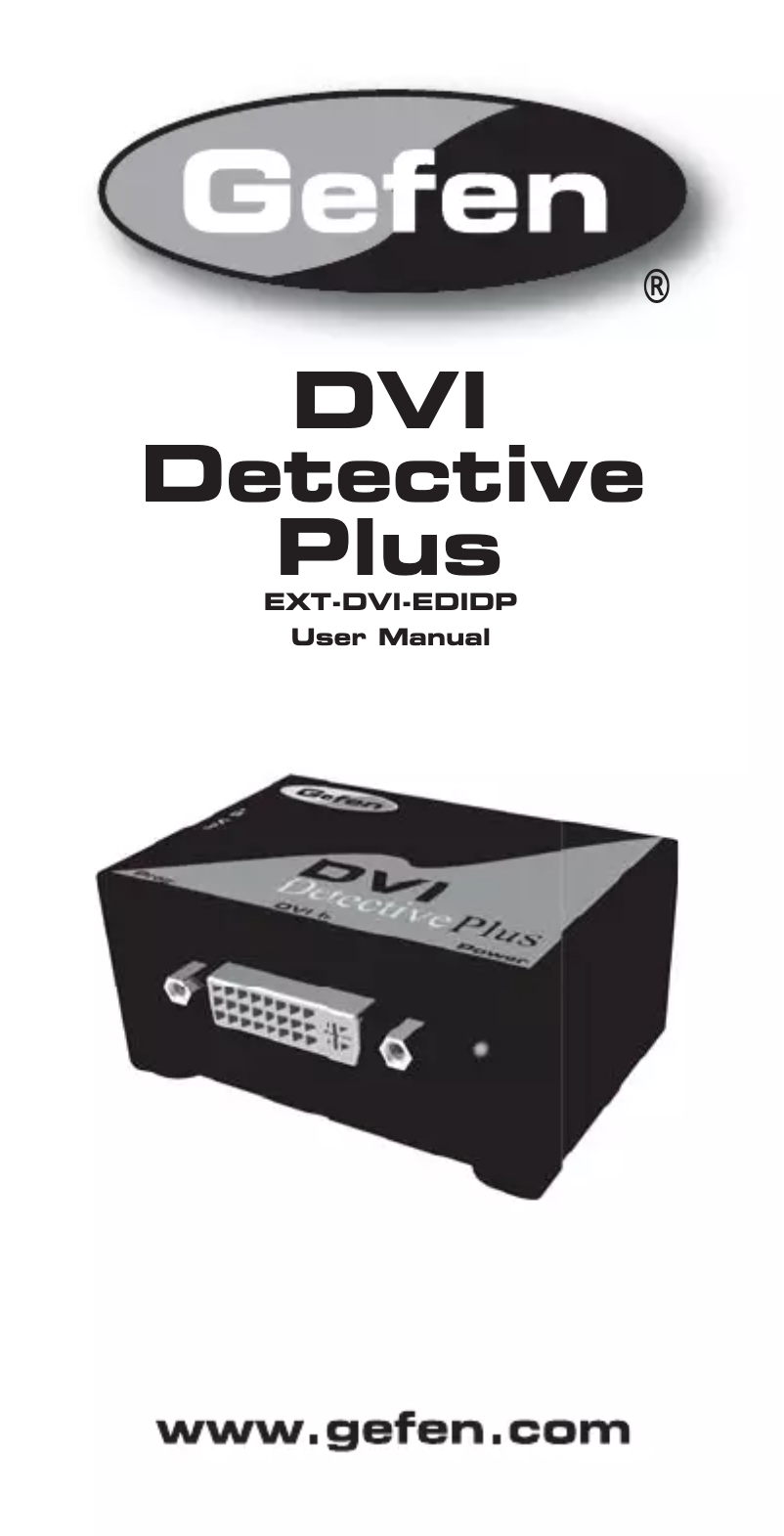 Page n°1 - Manuel utilisateur Gefen EXT-DVI-EDIDP