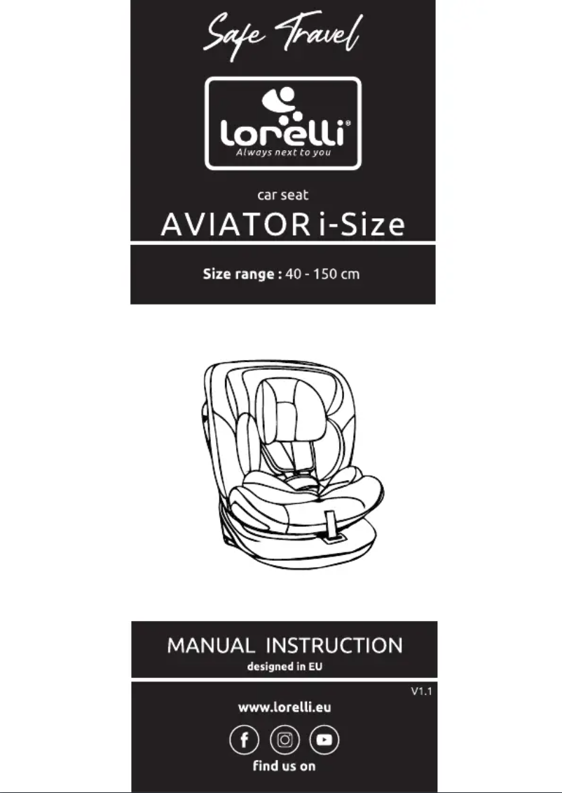 Page n°1 - Manuel utilisateur Lorelli Aviator i-Size