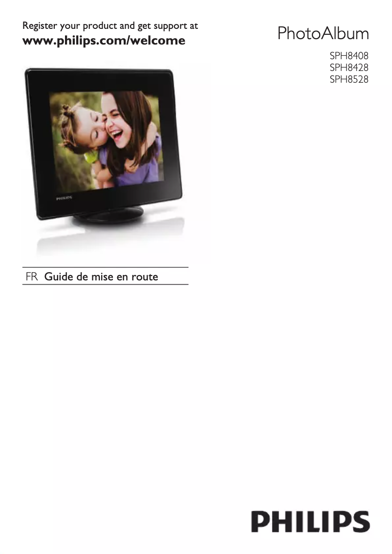Page 1 of the manual Quick Start Guide Philips PhotoAlbum SPH8528