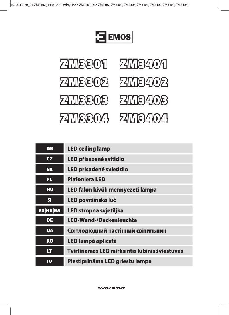 Page n°1 - Manuel utilisateur Emos ZM3302