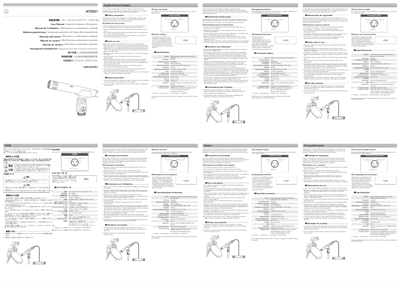 Página 1 del manual Manual de usuario Audio-Technica AT2031