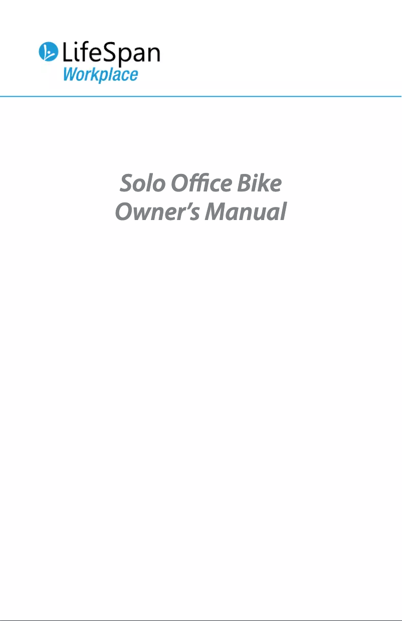 Page n°1 - Manuel utilisateur LifeSpan Solo