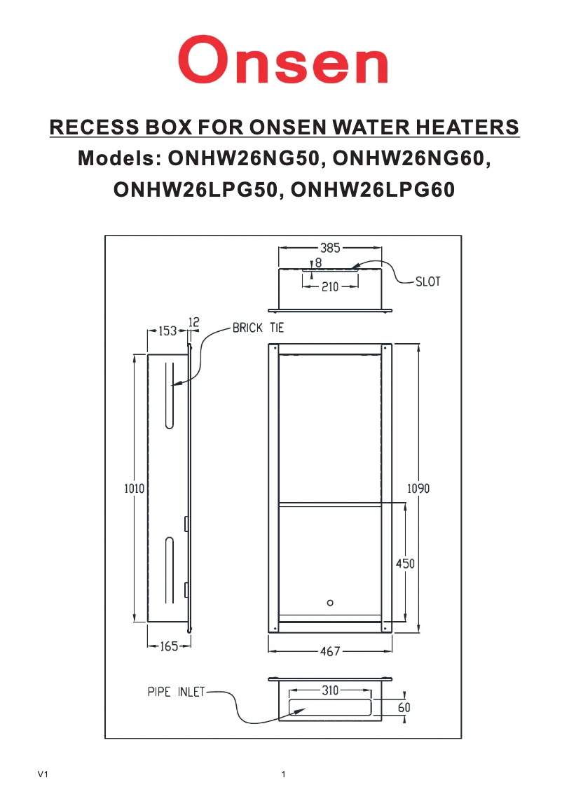Image de la première page du manuel de l'appareil ONHW26GSBX