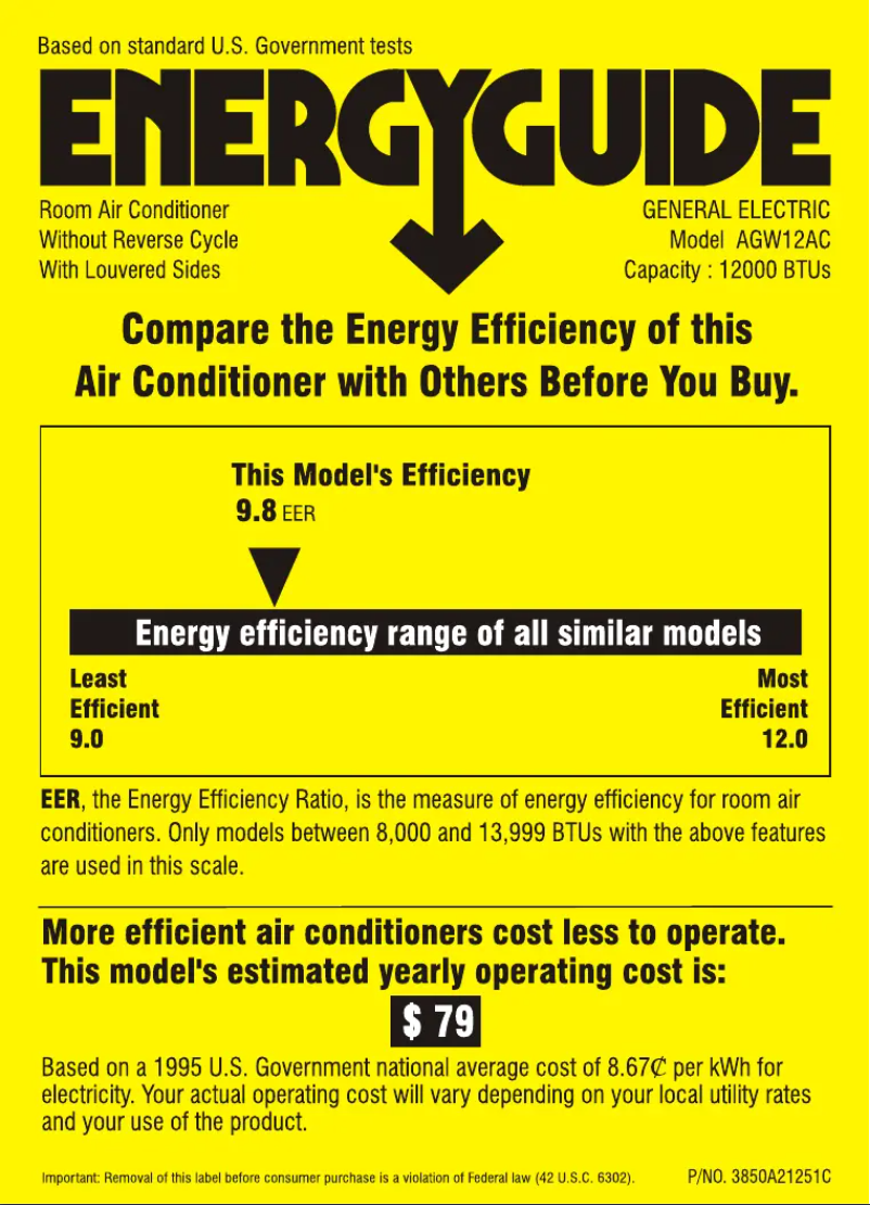 Image de la première page du manuel de l'appareil AGW12AC