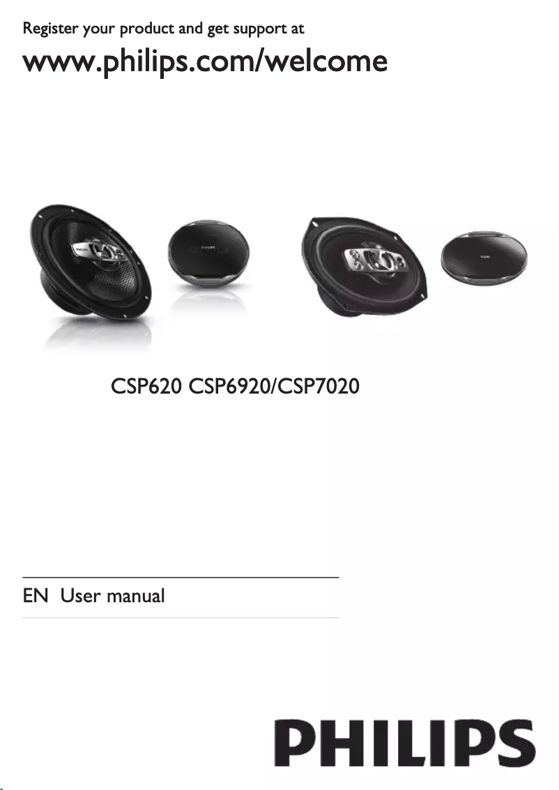 Page 1 de la notice Manuel utilisateur Philips CSP6920