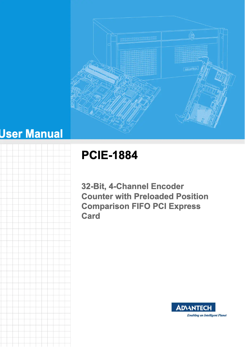 Página 1 del manual Manual de usuario Advantech PCIE-1884-AE