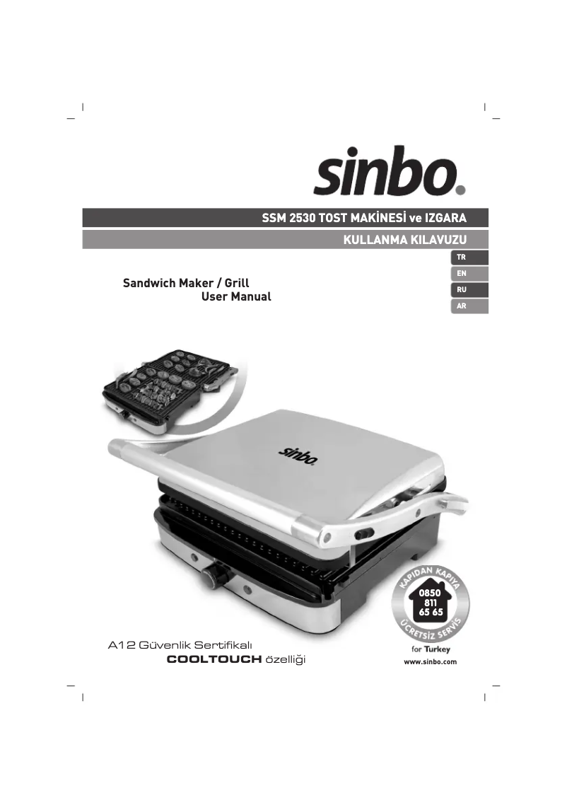 Page 1 de la notice Manuel utilisateur Sinbo SSM 2530