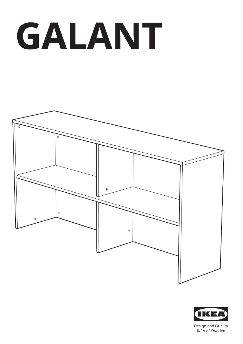 Página 1 del manual Manual de usuario Ikea GALANT 603.644.17