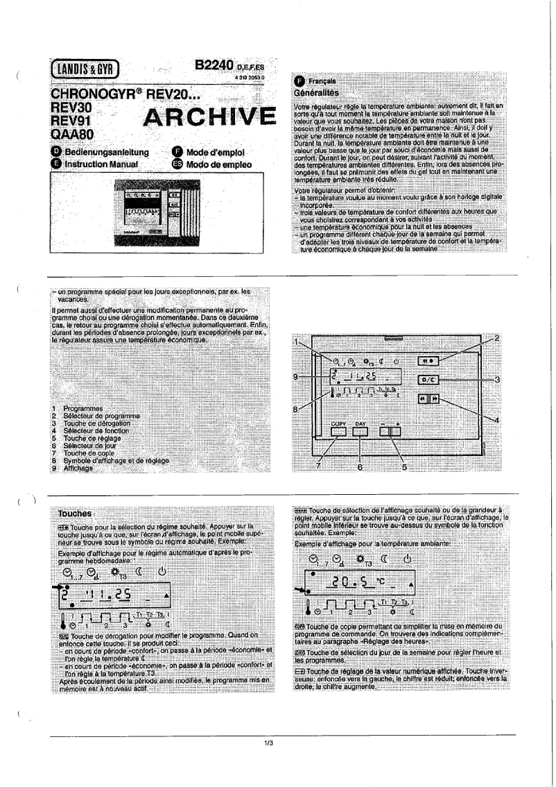 Page n°1 - Manuel utilisateur Siemens REV91