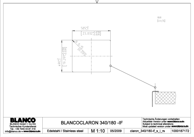 Page n°1 - Manuel utilisateur BLANCO CLARON 340/180-IF/A