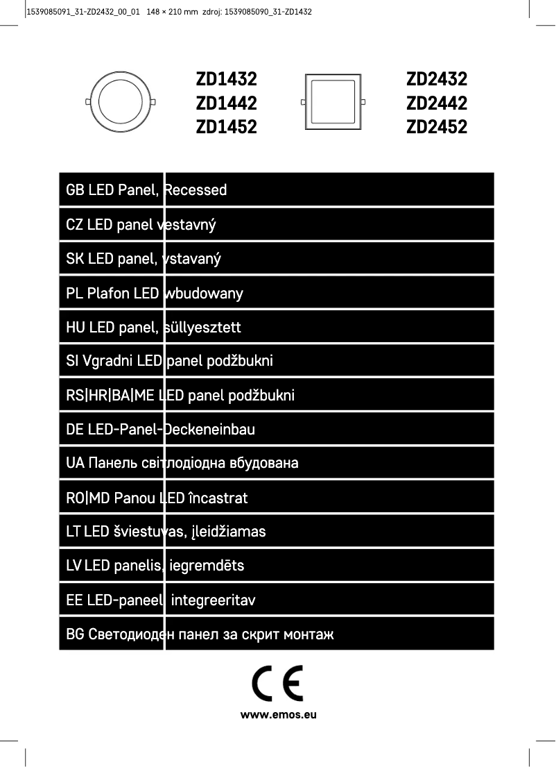Page n°1 - Manuel utilisateur Emos ZD2432
