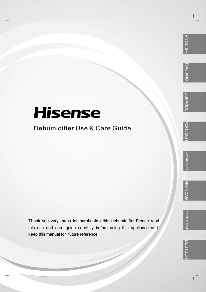 Page 1 de la notice Manuel utilisateur Hisense D12HW
