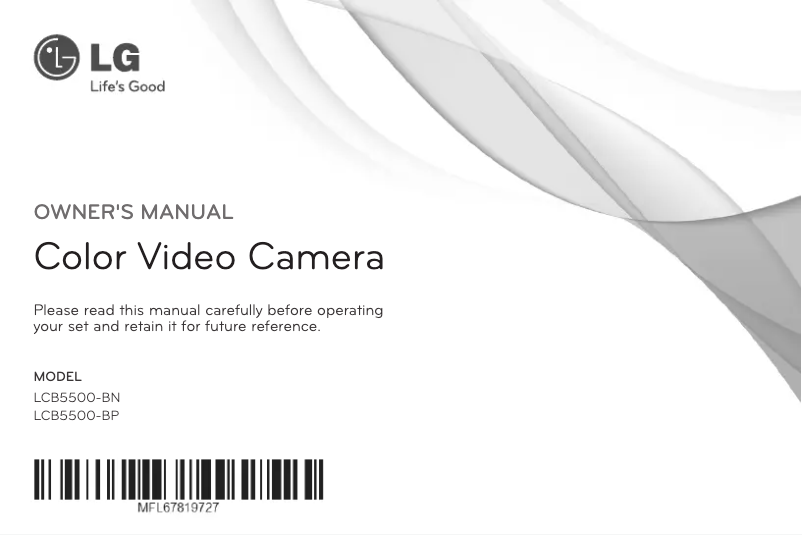 Page 1 de la notice Manuel utilisateur LG LCB5500