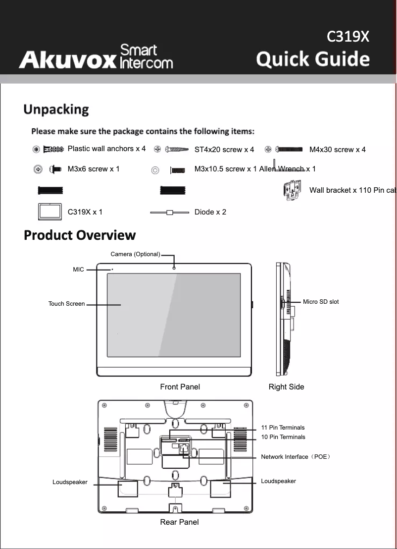 Image de la première page du manuel de l'appareil C319A