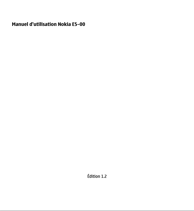 Image de la première page du manuel de l'appareil E5