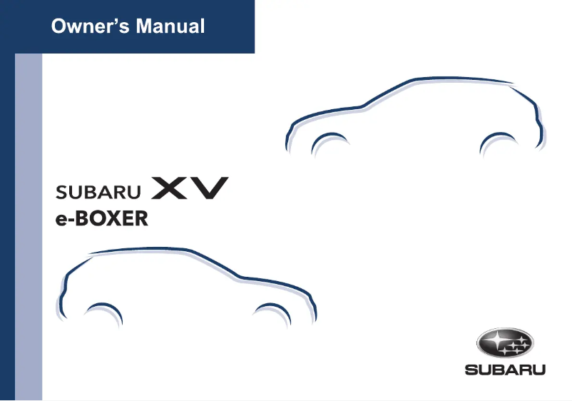 Image de la première page du manuel de l'appareil XV e-BOXER (2019)