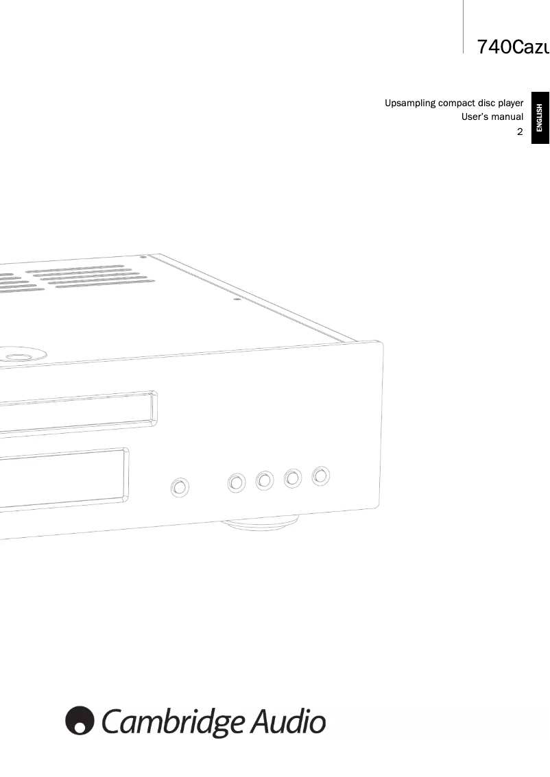 Página 1 del manual Manual de usuario Cambridge 740C